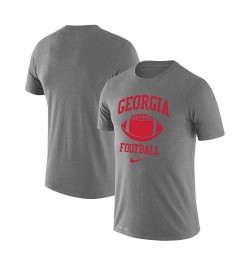 Men's Heathered Gray Georgia Bulldogs Retro Football Lockup Legend Performance T-shirt $20.50 T-Shirts