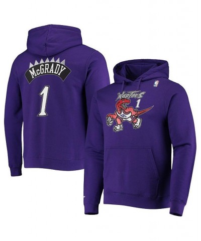 Men's Tracy McGrady Purple Toronto Raptors Hardwood Classics Name and Number Pullover Hoodie $30.80 Sweatshirt