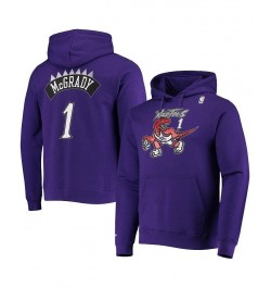 Men's Tracy McGrady Purple Toronto Raptors Hardwood Classics Name and Number Pullover Hoodie $30.80 Sweatshirt