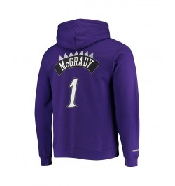 Men's Tracy McGrady Purple Toronto Raptors Hardwood Classics Name and Number Pullover Hoodie $30.80 Sweatshirt