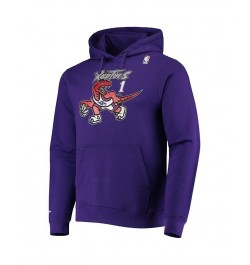 Men's Tracy McGrady Purple Toronto Raptors Hardwood Classics Name and Number Pullover Hoodie $30.80 Sweatshirt