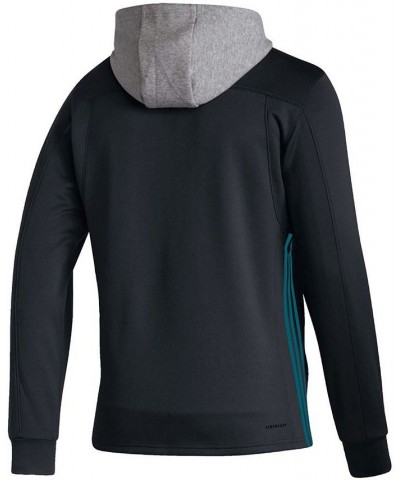 Men's Black San Jose Sharks Skate Lace AEROREADY Pullover Hoodie $34.00 Sweatshirt