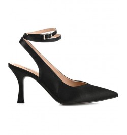 Women's Marcella Satin Heels Black $39.90 Shoes