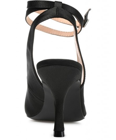 Women's Marcella Satin Heels Black $39.90 Shoes