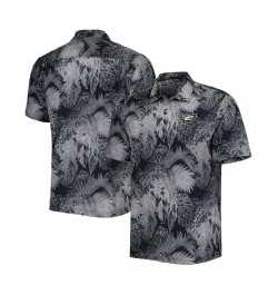 Men's Black Philadelphia Eagles Coast Luminescent Fronds Camp IslandZone Button-Up Shirt $54.45 Shirts