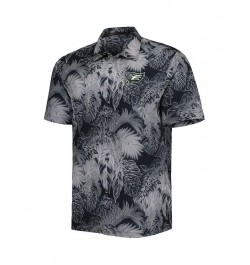 Men's Black Philadelphia Eagles Coast Luminescent Fronds Camp IslandZone Button-Up Shirt $54.45 Shirts