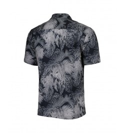 Men's Black Philadelphia Eagles Coast Luminescent Fronds Camp IslandZone Button-Up Shirt $54.45 Shirts