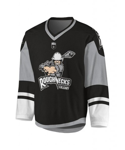 Men's Black, Gray Calgary Roughnecks Sublimated Replica Jersey $47.04 Jersey