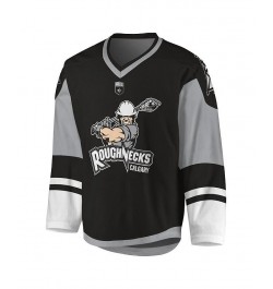 Men's Black, Gray Calgary Roughnecks Sublimated Replica Jersey $47.04 Jersey