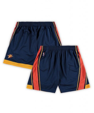 Men's Navy Golden State Warriors Big and Tall Hardwood Classics Team Swingman Shorts $38.00 Shorts