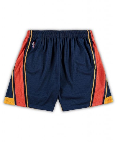 Men's Navy Golden State Warriors Big and Tall Hardwood Classics Team Swingman Shorts $38.00 Shorts