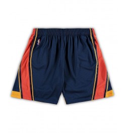 Men's Navy Golden State Warriors Big and Tall Hardwood Classics Team Swingman Shorts $38.00 Shorts