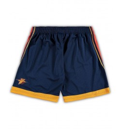 Men's Navy Golden State Warriors Big and Tall Hardwood Classics Team Swingman Shorts $38.00 Shorts