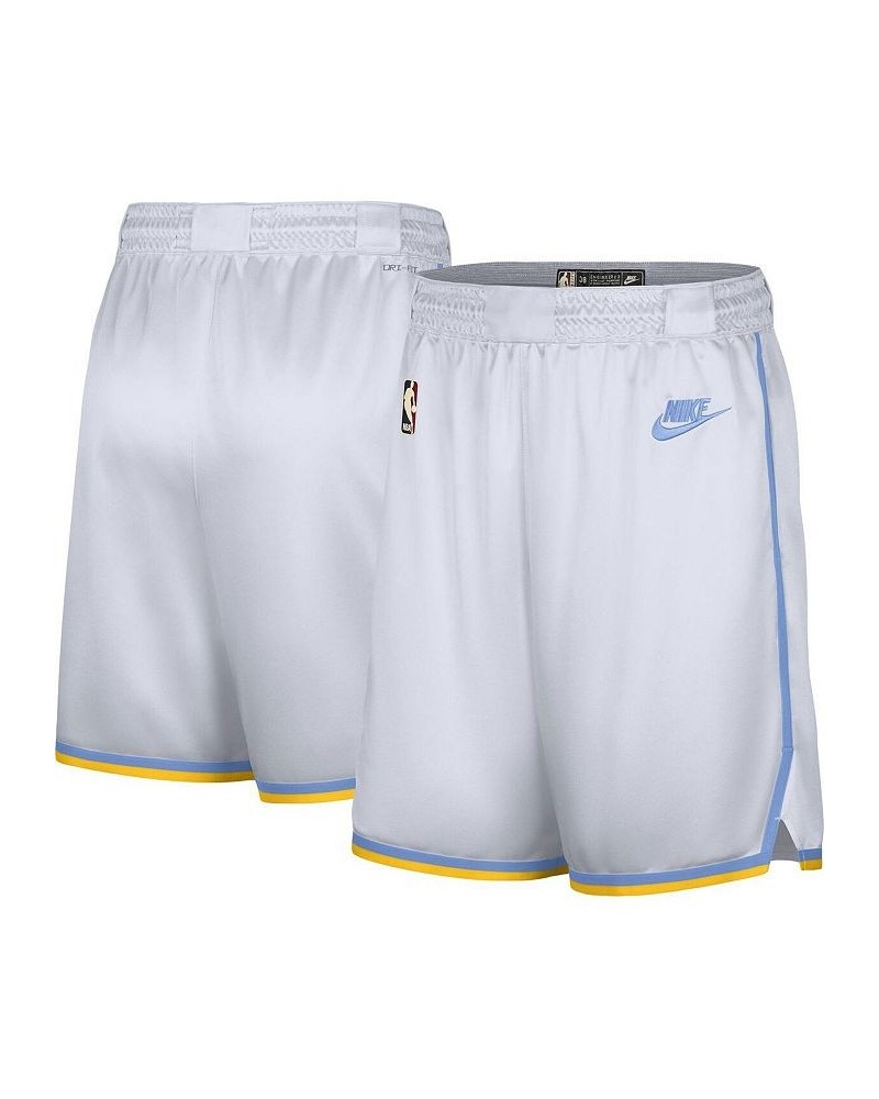 Men's White Los Angeles Lakers 2022/23 Classic Edition Swingman Performance Shorts $38.50 Shorts