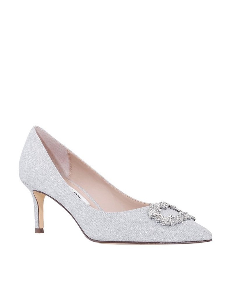 Women's Neya Evening Pump Silver $51.17 Shoes