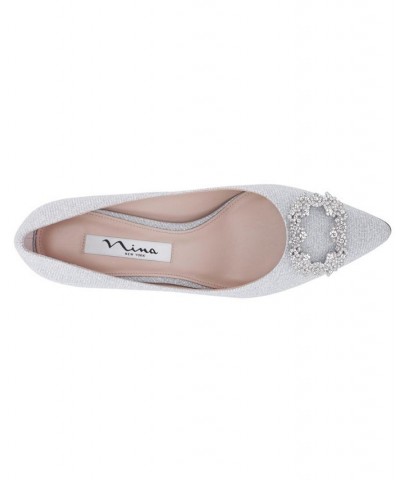 Women's Neya Evening Pump Silver $51.17 Shoes