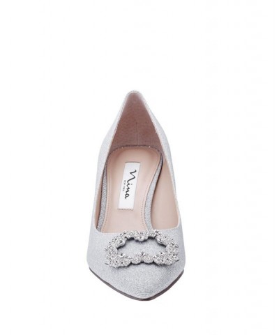 Women's Neya Evening Pump Silver $51.17 Shoes