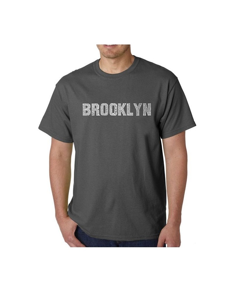 Mens Word Art T-Shirt - Brooklyn Neighborhoods Gray $11.75 T-Shirts