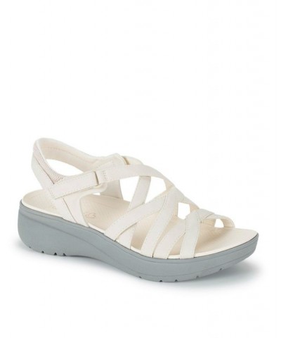 Women's Taci Wedge Sandal Ivory/Cream $48.45 Shoes