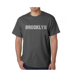 Mens Word Art T-Shirt - Brooklyn Neighborhoods Gray $11.75 T-Shirts