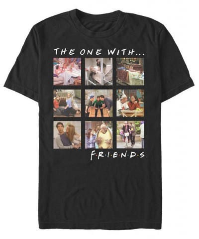 Men's Friends Episode Box Up Short Sleeve T-shirt Black $15.05 T-Shirts