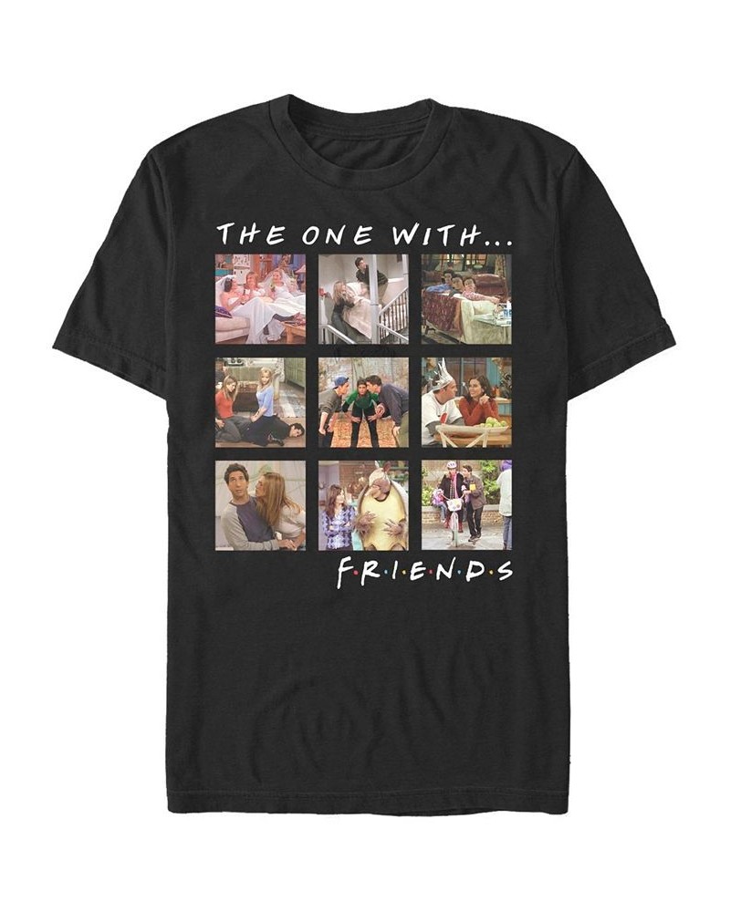 Men's Friends Episode Box Up Short Sleeve T-shirt Black $15.05 T-Shirts