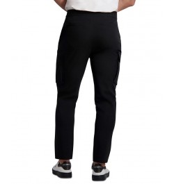 Men's Slim-Fit Stretch Belted Cargo Pants Black $62.37 Pants