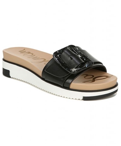 Women's Ariane Platform Buckle Slide Sandals PD01 $57.20 Shoes