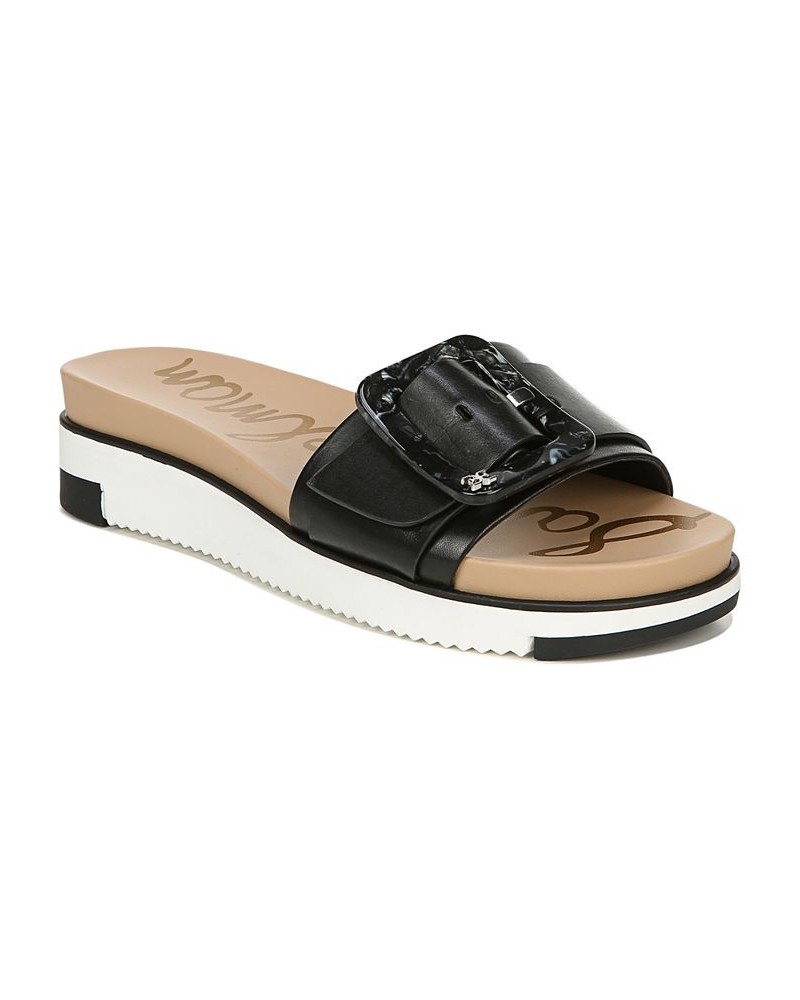 Women's Ariane Platform Buckle Slide Sandals PD01 $57.20 Shoes