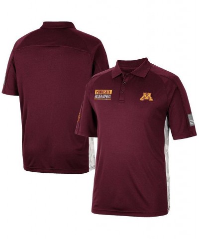 Men's Maroon Minnesota Golden Gophers OHT Military-Inspired Appreciation Snow Camo Polo Shirt $32.39 Polo Shirts