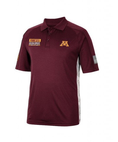 Men's Maroon Minnesota Golden Gophers OHT Military-Inspired Appreciation Snow Camo Polo Shirt $32.39 Polo Shirts