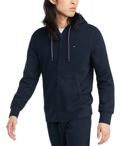 Men's Plains Drawstring Zip-Up Hoodie Blue $44.54 Sweatshirt