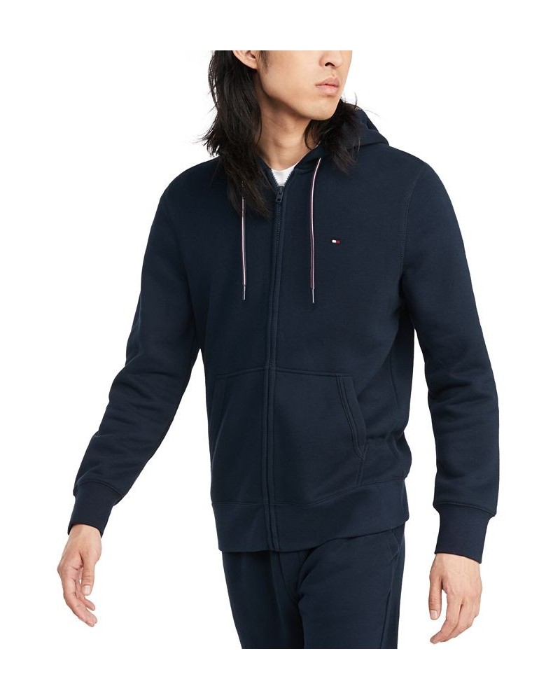 Men's Plains Drawstring Zip-Up Hoodie Blue $44.54 Sweatshirt