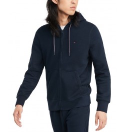 Men's Plains Drawstring Zip-Up Hoodie Blue $44.54 Sweatshirt