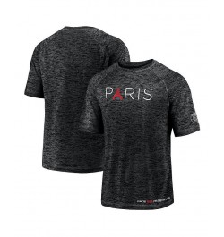 Men's Black Paris Saint-Germain Tower Space-Dye Raglan T-shirt $18.40 T-Shirts