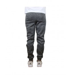 Men's Slim-Fit Marled Fleece Joggers with Zipper Side Pockets PD04 $16.66 Pants