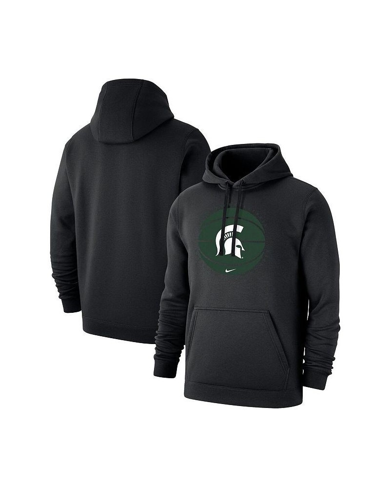 Men's Black Michigan State Spartans Basketball Pullover Hoodie $39.10 Sweatshirt