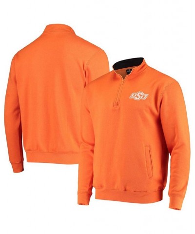 Men's Orange Oklahoma State Cowboys Tortugas Logo Quarter-Zip Jacket $31.19 Sweatshirt