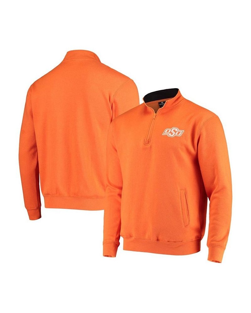 Men's Orange Oklahoma State Cowboys Tortugas Logo Quarter-Zip Jacket $31.19 Sweatshirt