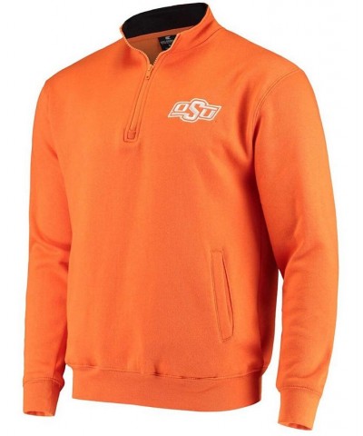 Men's Orange Oklahoma State Cowboys Tortugas Logo Quarter-Zip Jacket $31.19 Sweatshirt