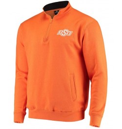 Men's Orange Oklahoma State Cowboys Tortugas Logo Quarter-Zip Jacket $31.19 Sweatshirt