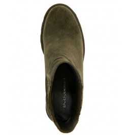 Women's Tulina Lug Sole Chelsea Bootie Green $59.07 Shoes