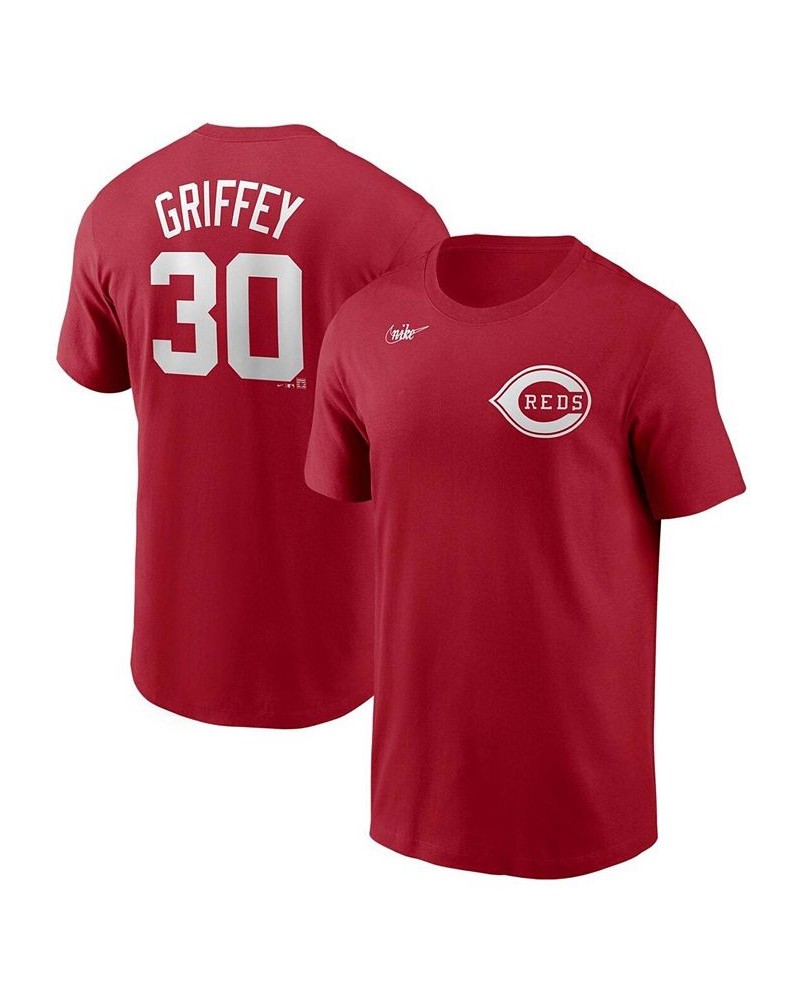 Men's Ken Griffey Jr. Red Cincinnati Reds Cooperstown Collection Name Number T-shirt $25.00 T-Shirts