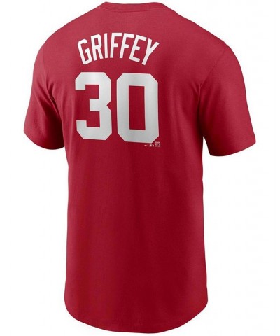 Men's Ken Griffey Jr. Red Cincinnati Reds Cooperstown Collection Name Number T-shirt $25.00 T-Shirts