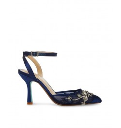 Women's Micki Embroidered Evening Pumps Blue $59.34 Shoes