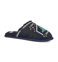 Men's Tipsy Elves Fleece-Lined Mule Slippers Black $20.00 Shoes