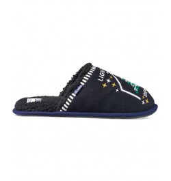 Men's Tipsy Elves Fleece-Lined Mule Slippers Black $20.00 Shoes