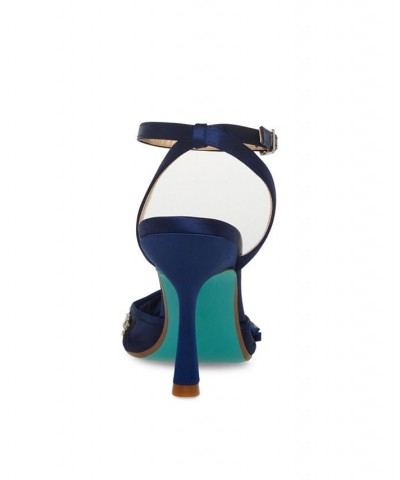 Women's Micki Embroidered Evening Pumps Blue $59.34 Shoes