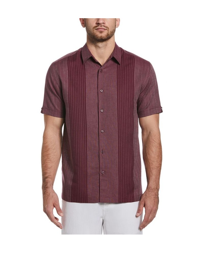 Men's Engineered Yarn-Dyed Short-Sleeve Shirt Purple $24.50 Shirts