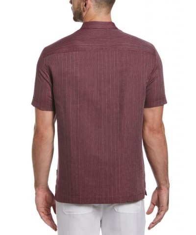 Men's Engineered Yarn-Dyed Short-Sleeve Shirt Purple $24.50 Shirts